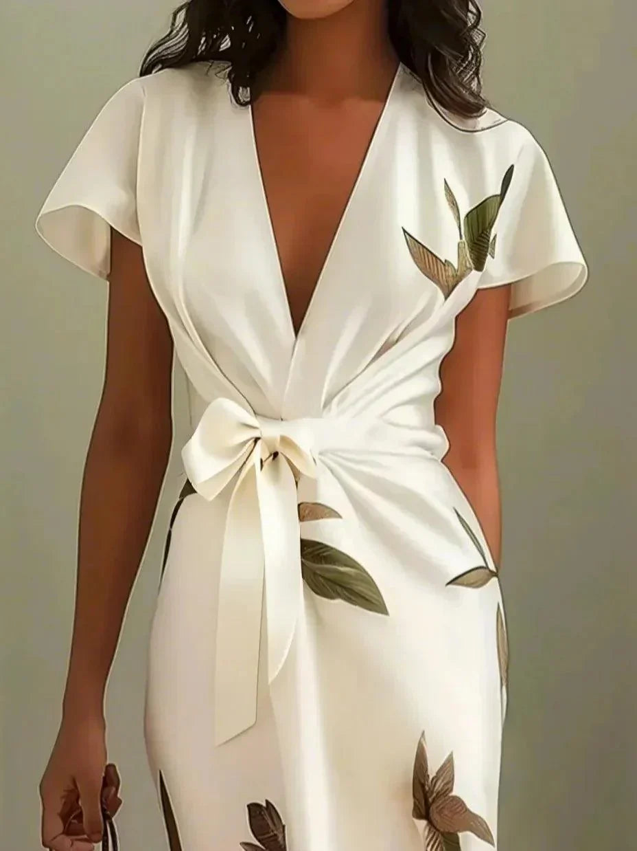 Tess - Elegant Wrap Midi Dress