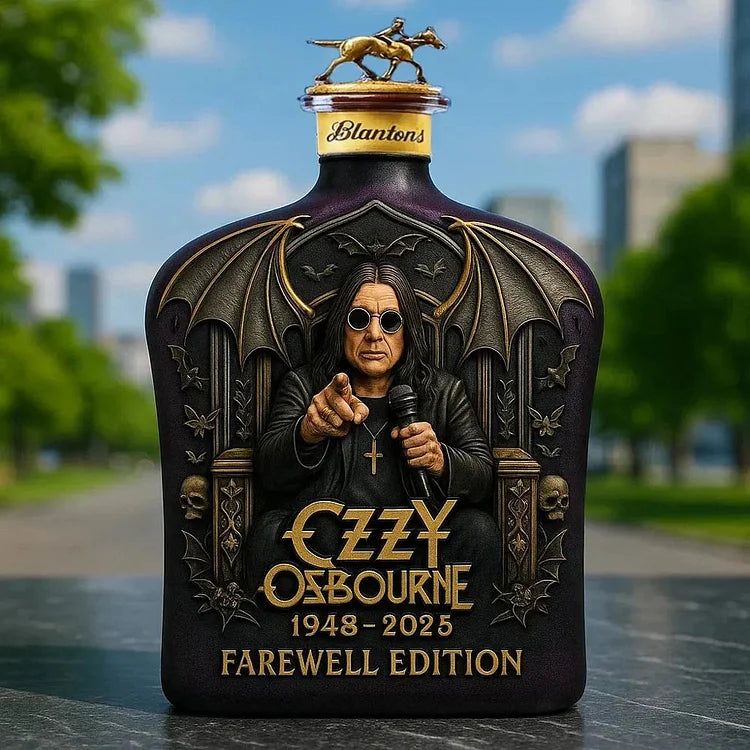 Bouteille de whisky en verre gaufré Ozzy Osbourne, édition limitée-5