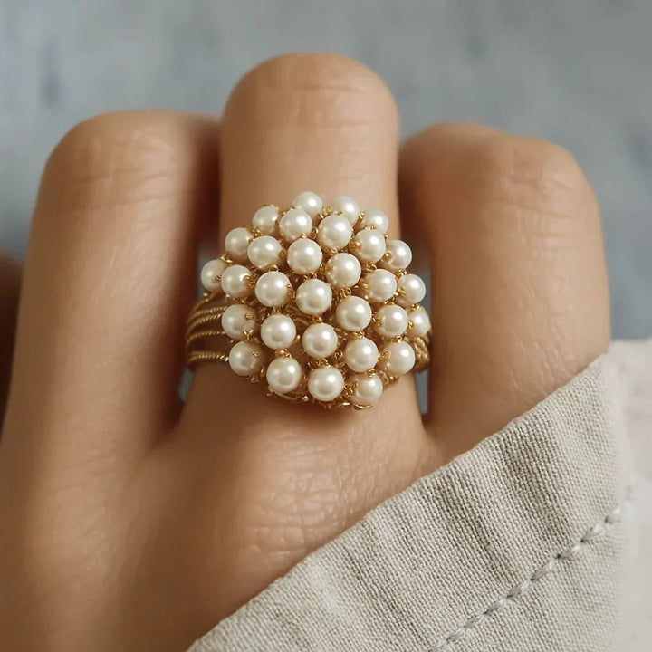 Bague avec incrustation de perles - Bush