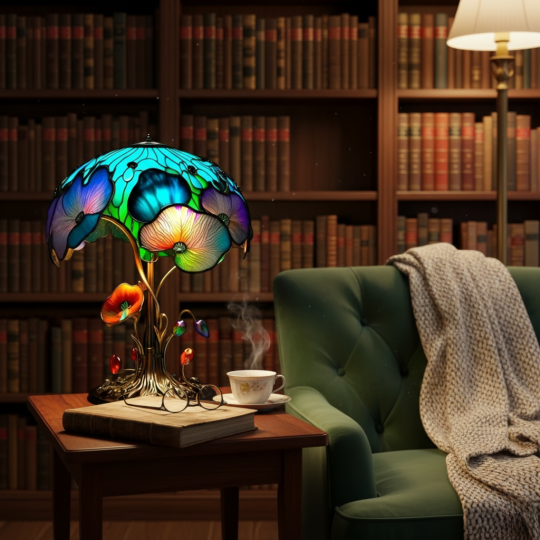 Lampe florale champignon Boho Chic