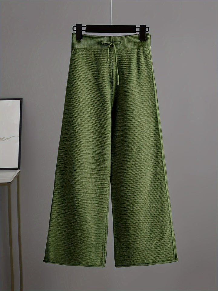 Emily™ Cozy Knit Loungewear Set | Relaxed Sweater and Wide-Leg Trousers