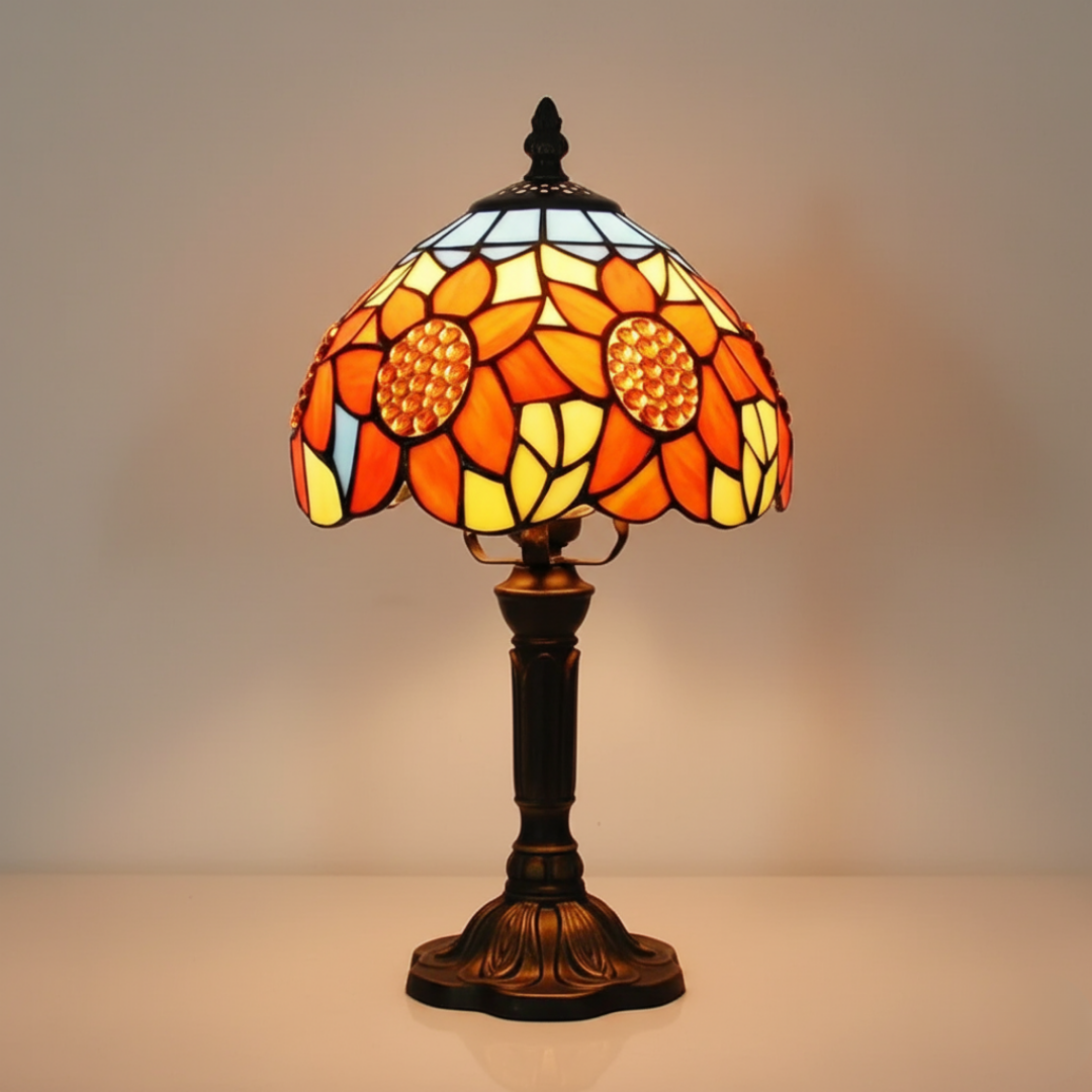 SOLÉLIA | LAMPE EN VERRE VINTAGE AVEC TOURNESOL