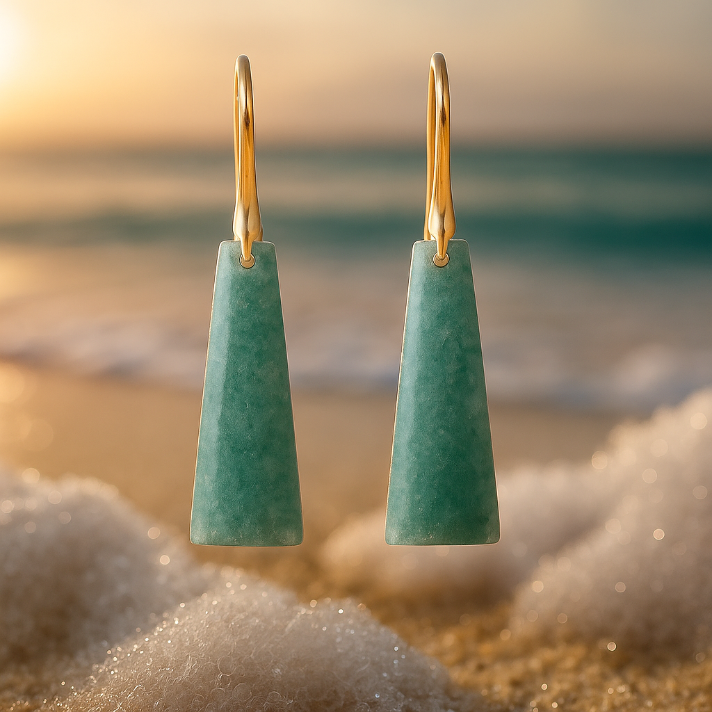 Eliora | Boucles d'oreilles Aqua vert émeraude