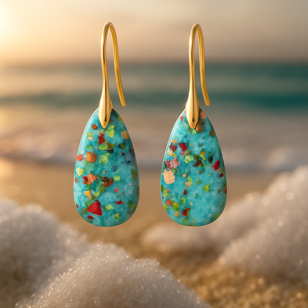 Sérénée | Boucles d'oreilles Corail et Turquoise