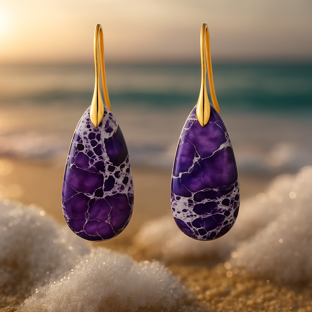 Elvirée | Boucles d'oreilles coucher de soleil lilas