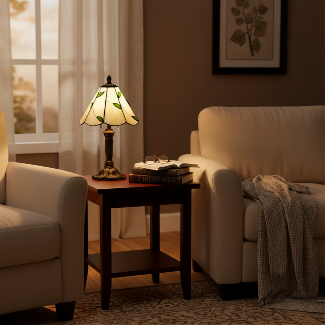 LÉAFORA | LAMPE RÉTRO EN VERRE EN FORME DE FEUILLE