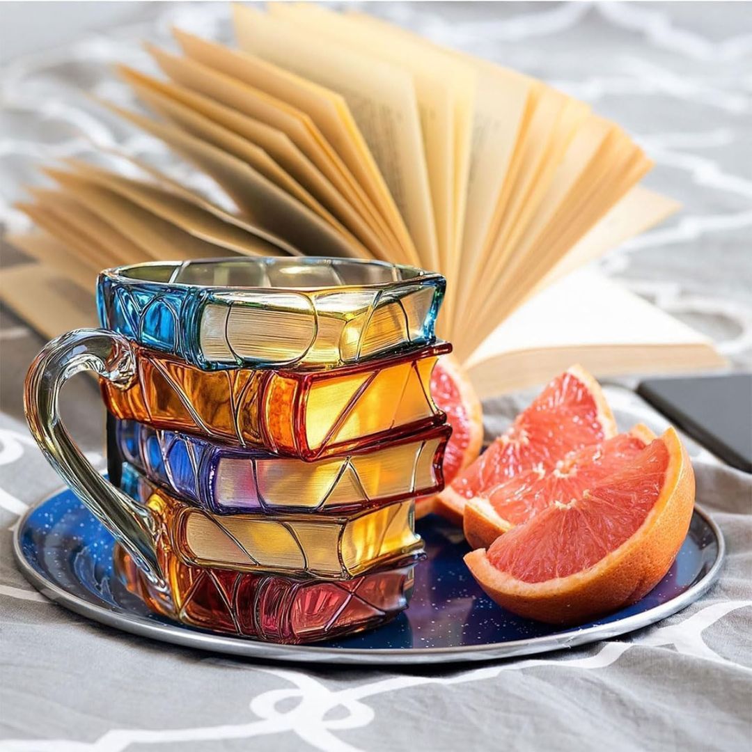 Tasse de bonheur 3D unique faite à la main pour les amateurs de lecture