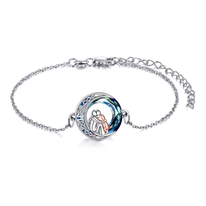 Bracelet réglable en argent sterling à motif Happy Dog