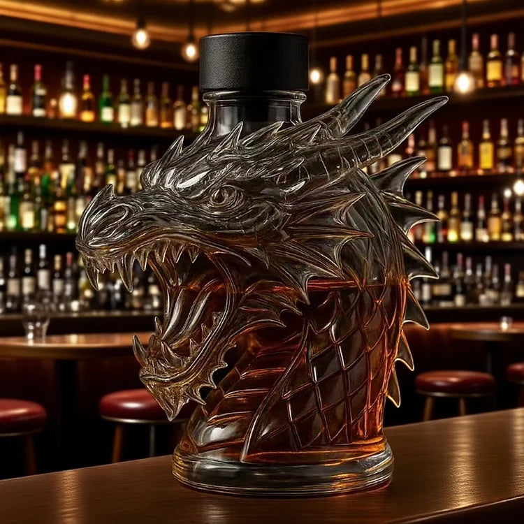 Carafe à whisky en forme de tête de dragon