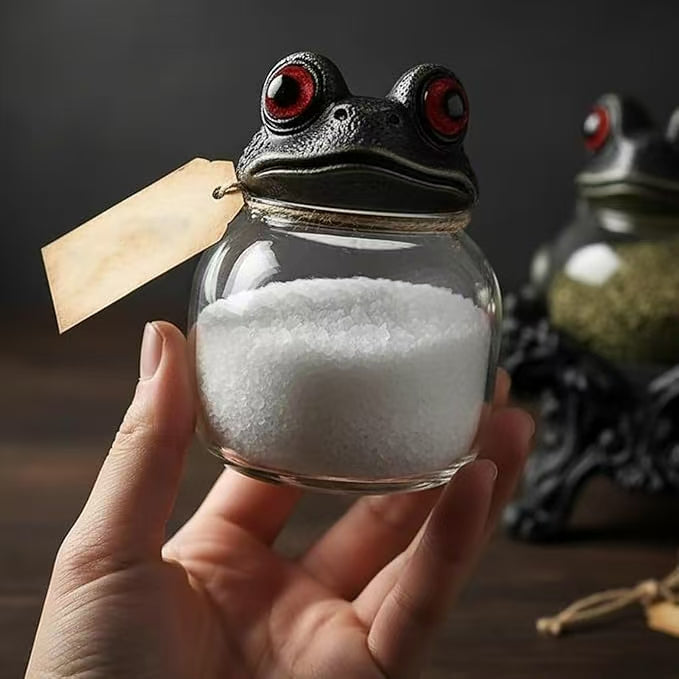 Pots à épices fabriqués à la main Witchy Frog Apothicaire