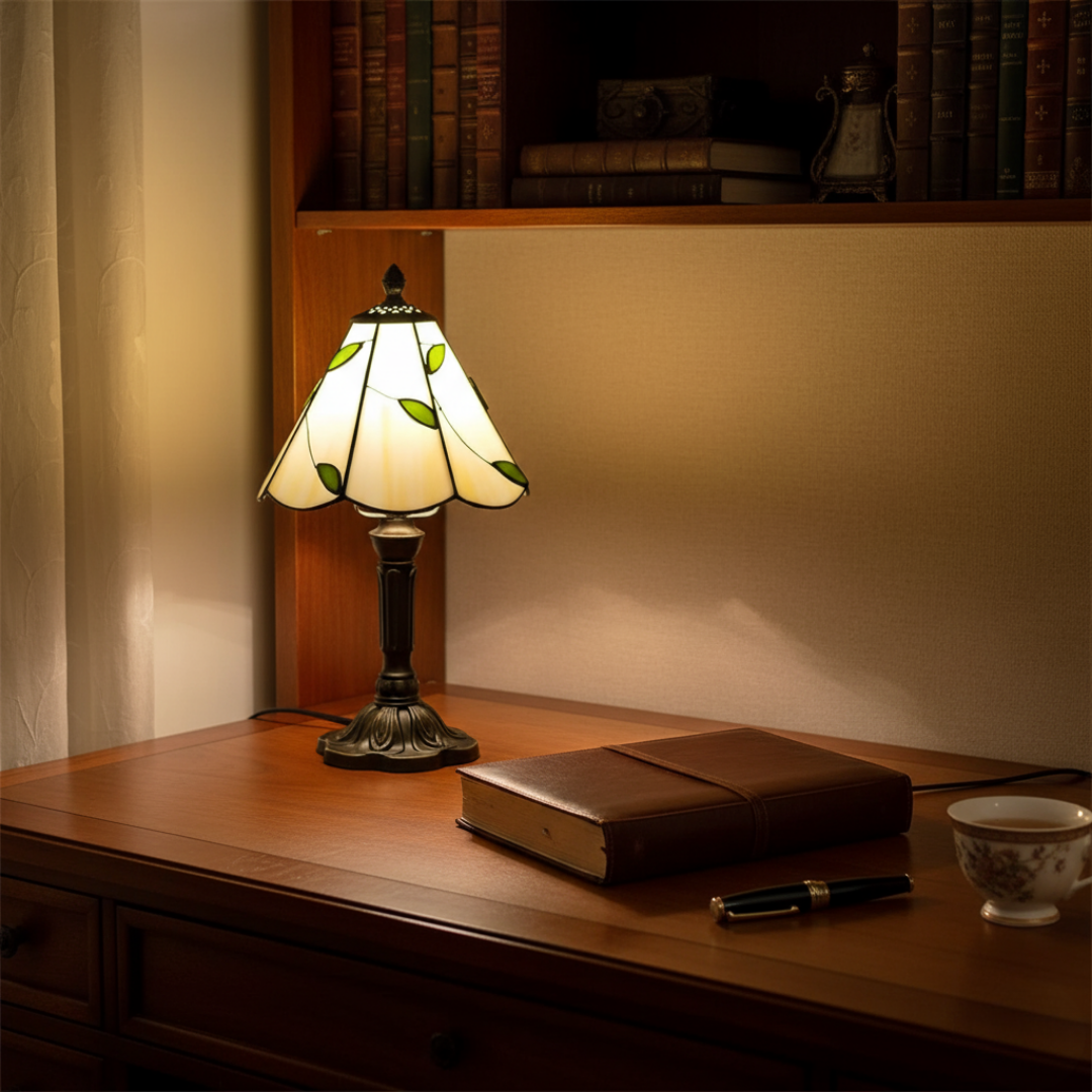LÉAFORA | LAMPE RÉTRO EN VERRE EN FORME DE FEUILLE