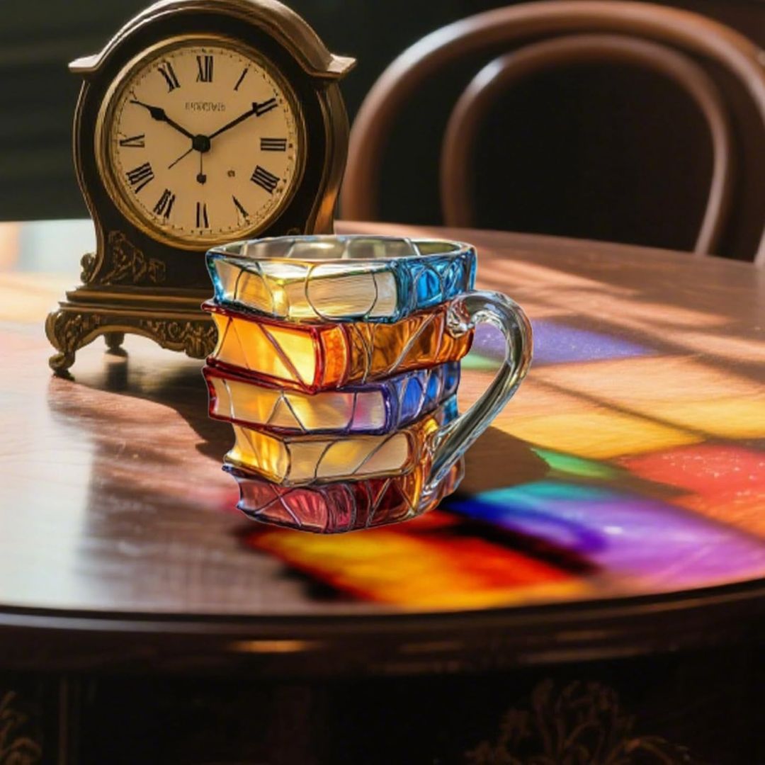 Tasse de bonheur 3D unique faite à la main pour les amateurs de lecture