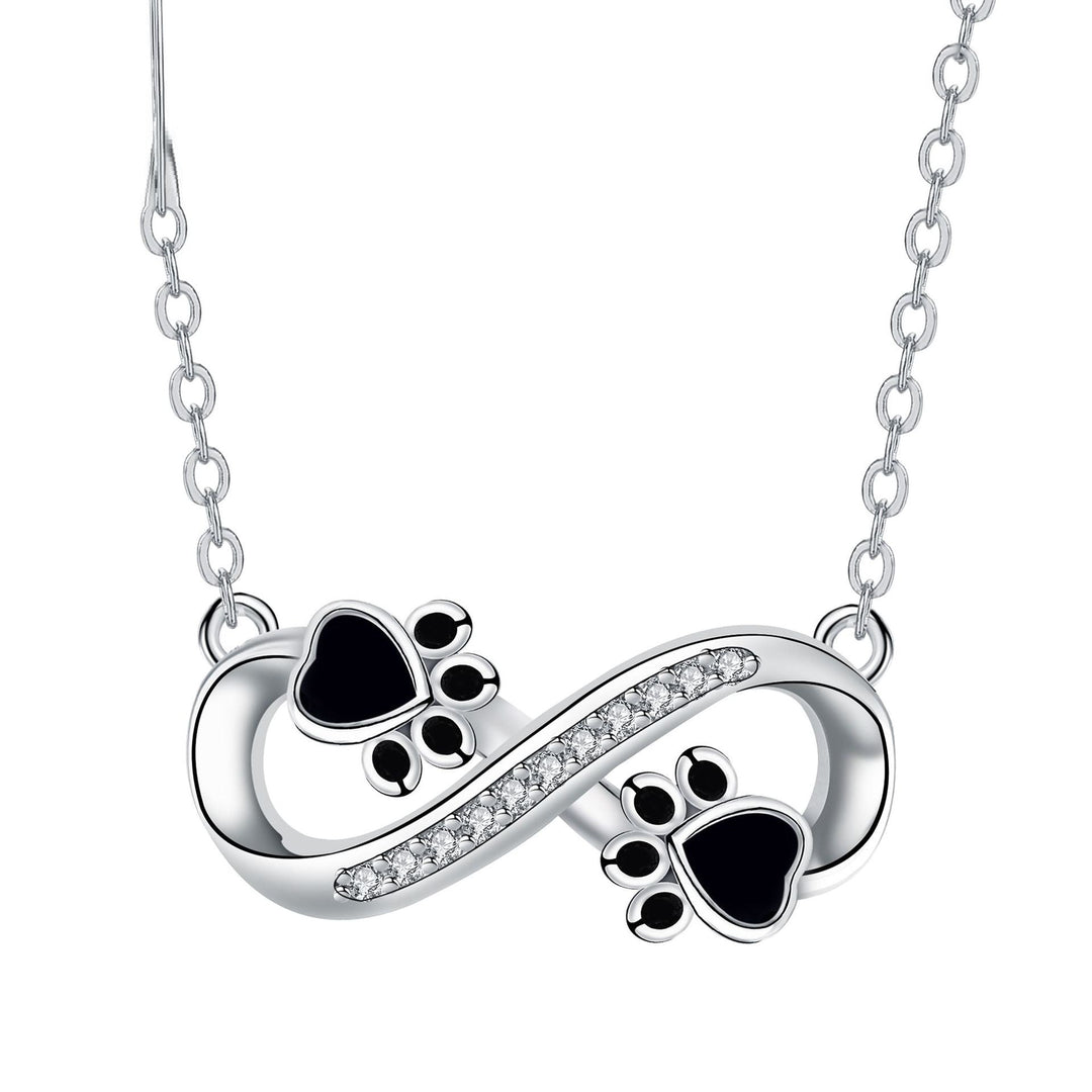 Collier Infini avec Patte et Zircone