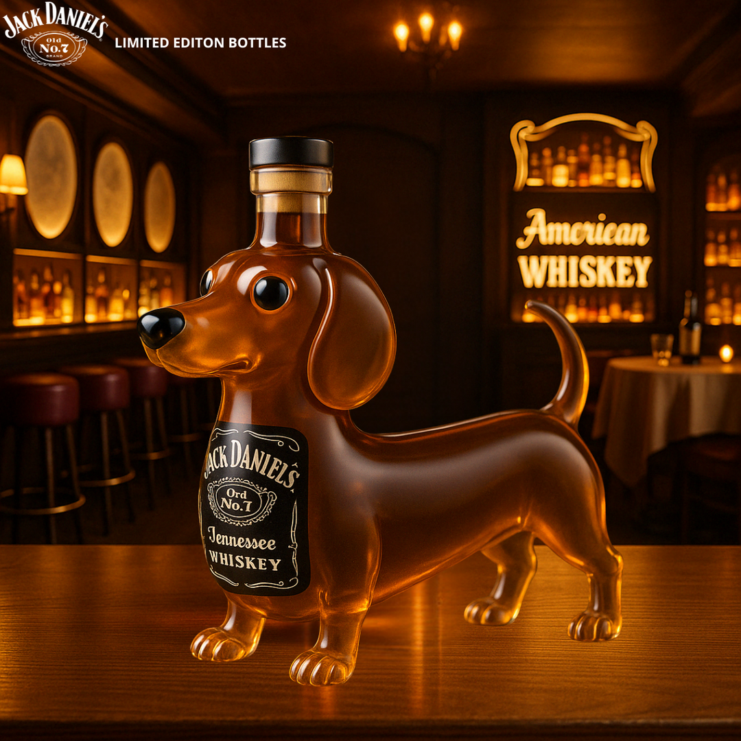Bouteille de whisky en forme de teckel