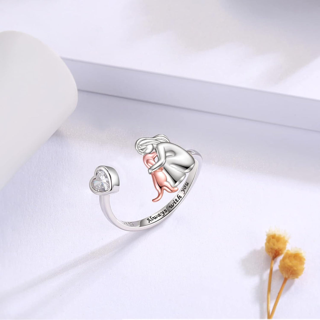 Bague d'embrassement de chien (rose)