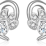 Boucles d'oreilles avec empreintes de pattes et cœur – Bijoux pour les amoureux des animaux