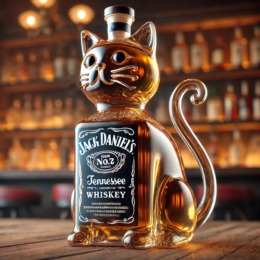 Chat — bouteille de whisky