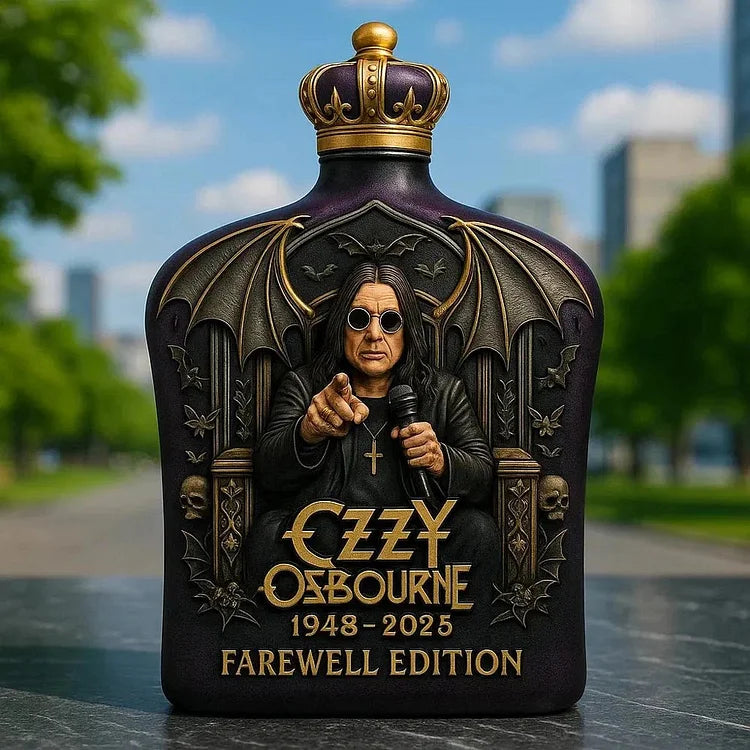 Bouteille de whisky en verre gaufré Ozzy Osbourne, édition limitée-5