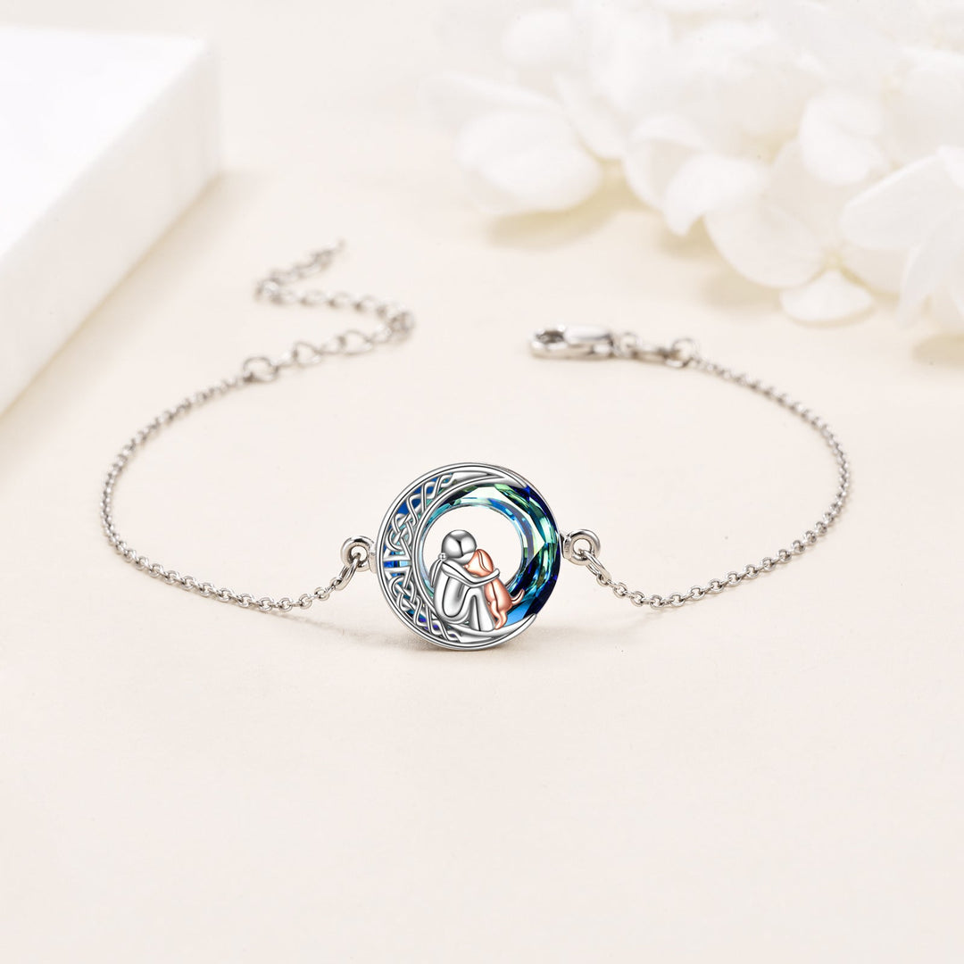 Bracelet réglable en argent sterling à motif Happy Dog