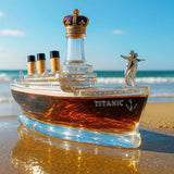 Bouteille de whisky romantique en forme de bateau