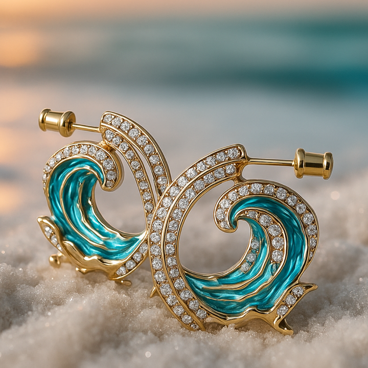 Ruche | Boucles d'oreilles avec une touche marine