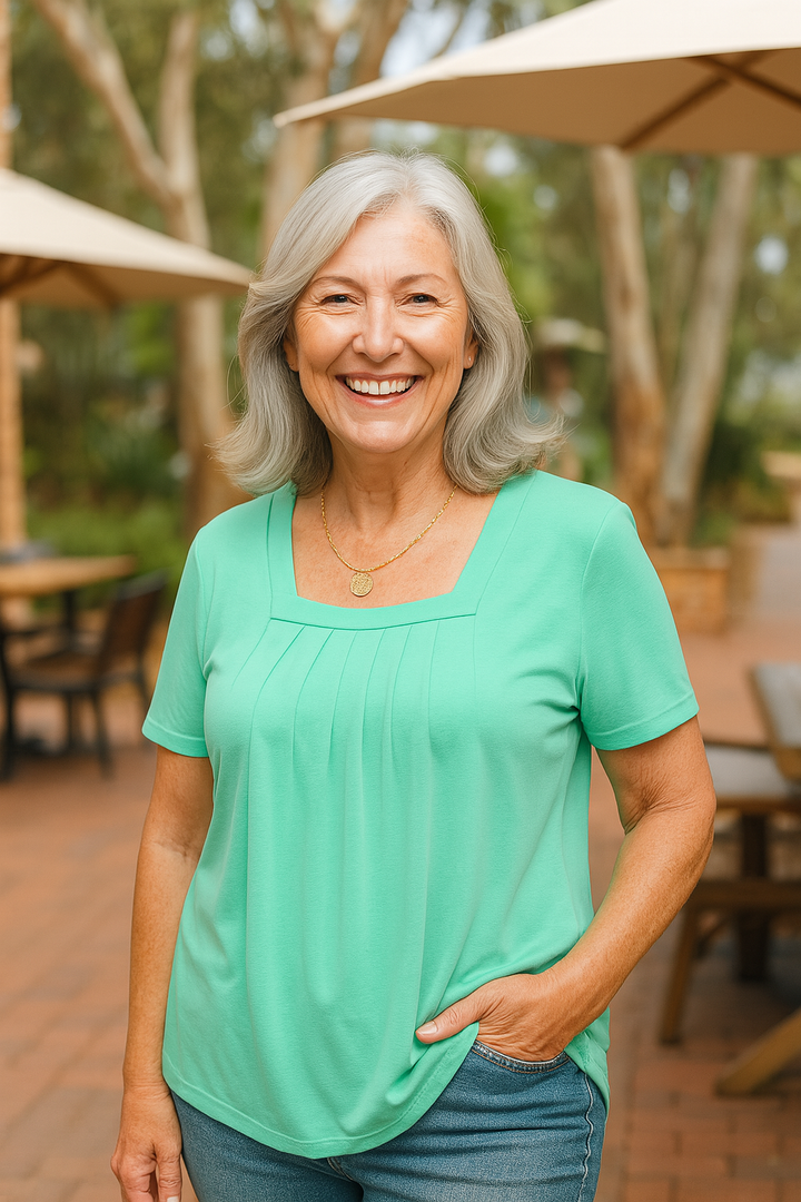 Béatrice | Pleated Comfort Top