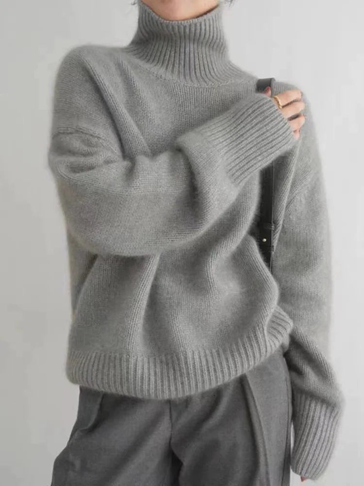 Amaya | Pull Col Roulé en Cachemire Luxueux