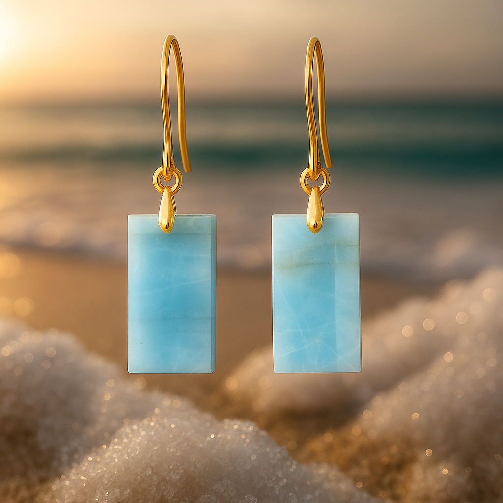Marisée | Boucles d'oreilles avec pierres bleues cristal