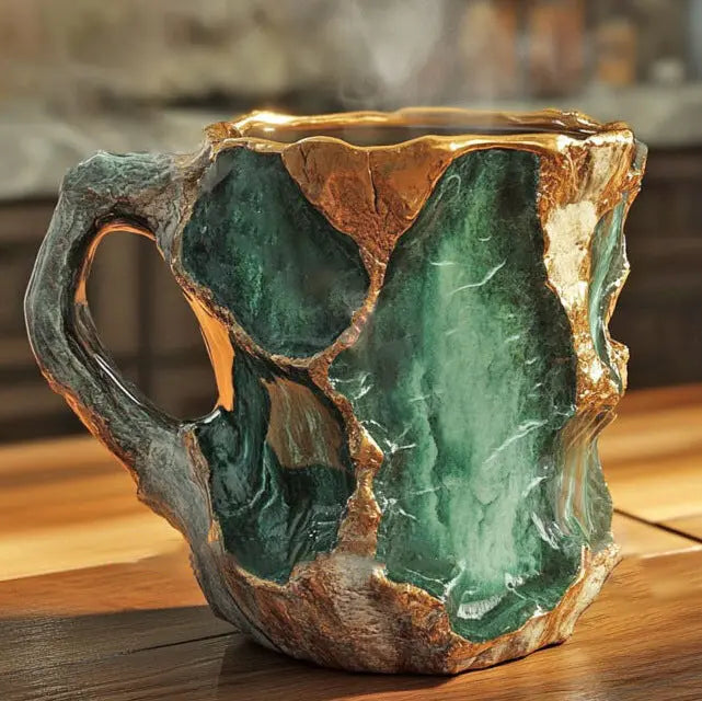 Tasses à café minérales infusées de cristaux