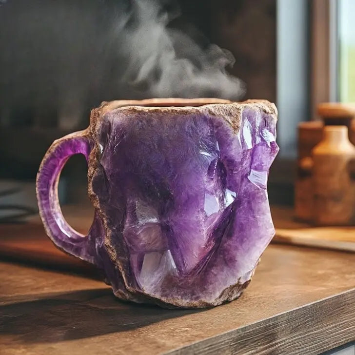 Tasses à café minérales infusées de cristaux