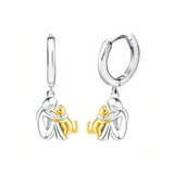 Boucles d’oreilles Cat Embrace (fermeture ronde)