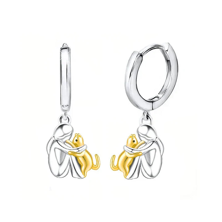 Boucles d’oreilles Cat Embrace (fermeture ronde)
