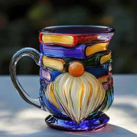 Tasse naine artisanale pour les amateurs de livres 3D