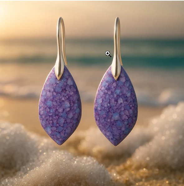 Mirelda | Boucles d'oreilles avec perles violettes