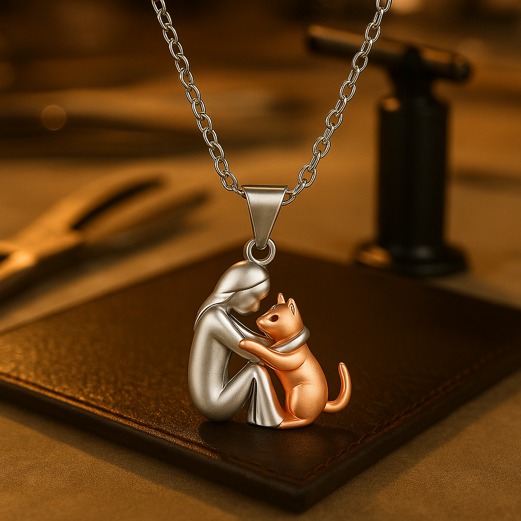 Collier avec une étreinte de chat