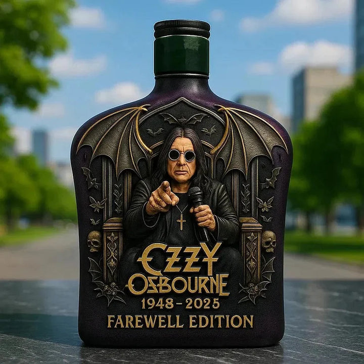 Bouteille de whisky en verre gaufré Ozzy Osbourne, édition limitée-5