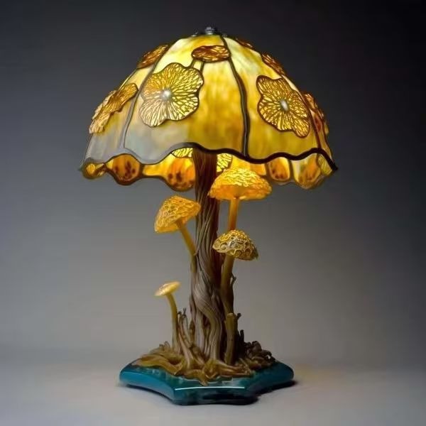 CHAMPIGNONS | Lampe de nuit en forme de champignon fabriquée à la main