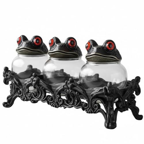 Pots à épices fabriqués à la main Witchy Frog Apothicaire