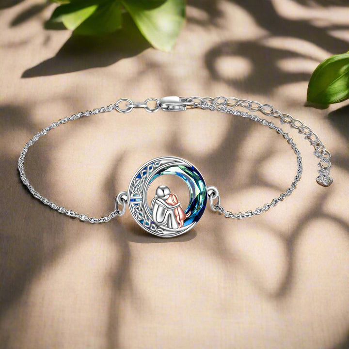 Bracelet réglable en argent sterling à motif Happy Dog