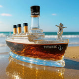 Bouteille de whisky romantique en forme de bateau