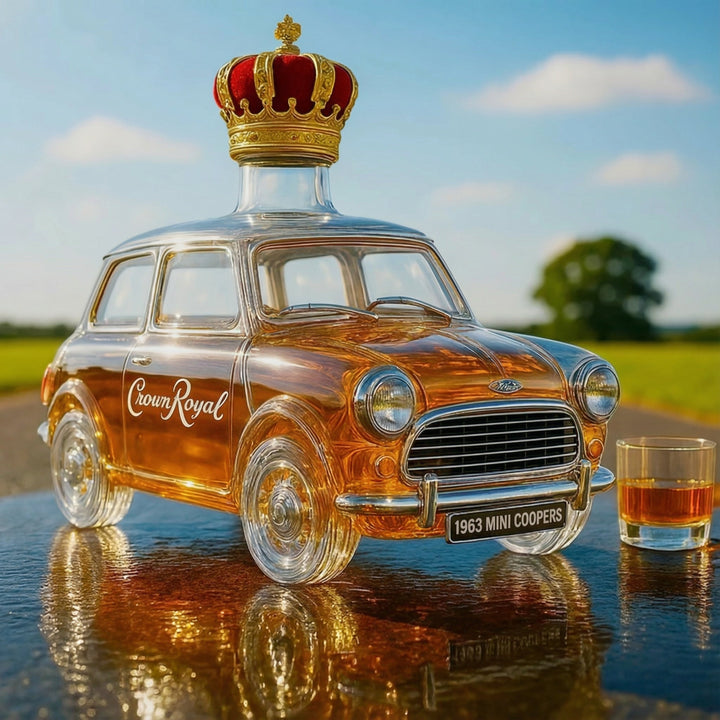 Bouteille de whisky rétro en forme de voiture Cooper