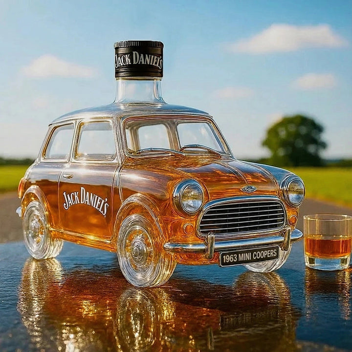 Bouteille de whisky rétro en forme de voiture Cooper