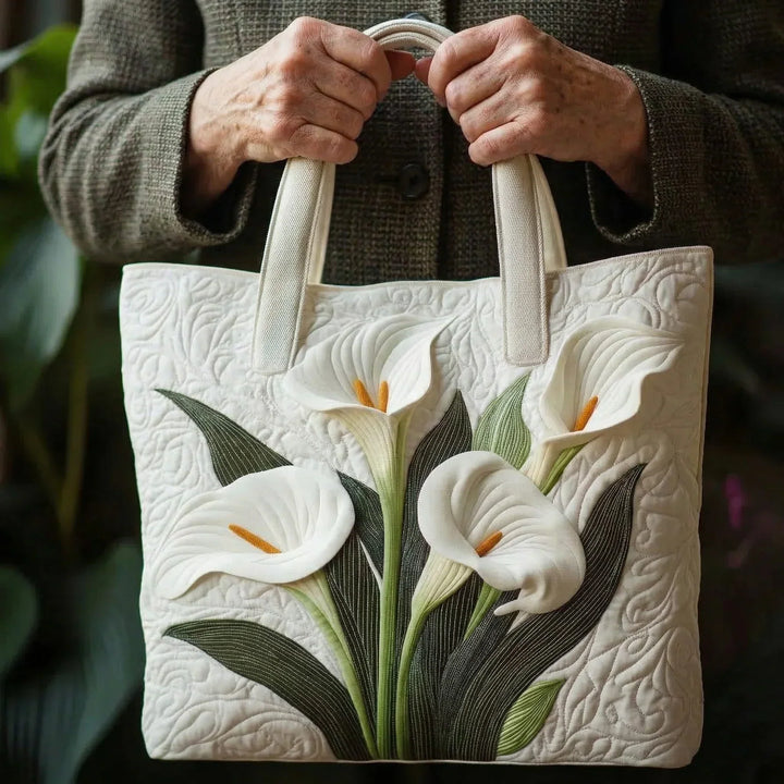Handmade Bag | White Calla Lilies
