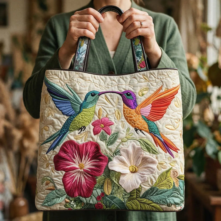 Handmade Bag | Hummingbird & Flowers