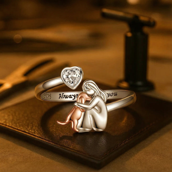 Bague d'embrassement de chien (rose)