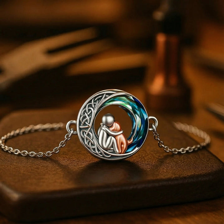 Bracelet réglable en argent sterling à motif Happy Dog