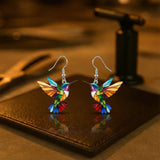 Boucles d’oreilles colibri colorées – Boucles d’oreilles en acrylique au design 2D