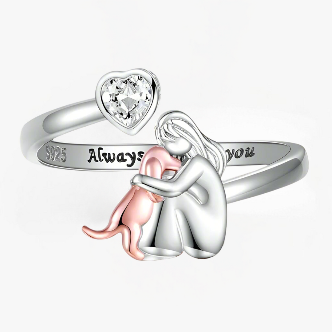 Bague d'embrassement de chien (rose)